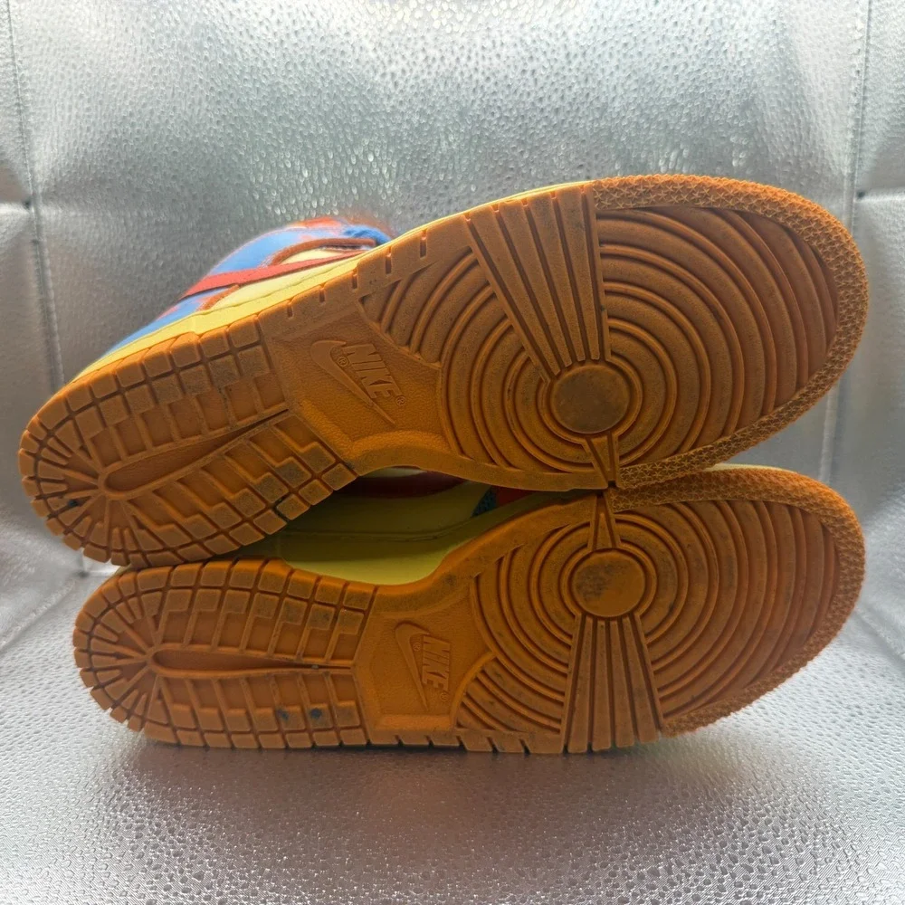 Size 7 Nike Dunk  High 1985 SP Safety Orange Acid Wash Mens Shoes DD9404-800 - Picture 9 of 9